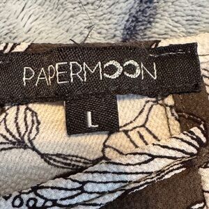 Papermoon Cream and Olive Green Floral Blouse